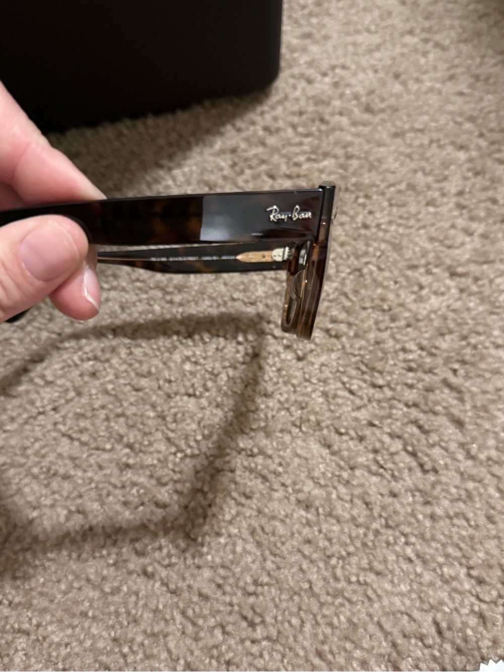 Ray-Ban State Street Sunglasses - Polished Havana with Dark Grey Lenses - Picture 3 of 6
